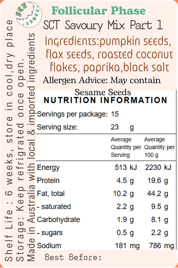 sct seed cycling mix part1  for hormonal balance follicular phase